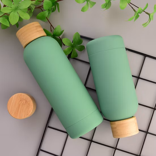 Botella de agua deportiva con aislamiento de doble pared, taza para coche al aire libre, pintura de goma portátil, termo aislado